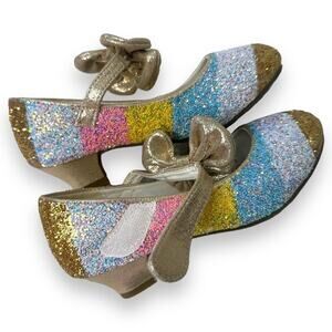 Girls Dress Up Princess Party Sparkle Shoes - Slip On Sparkle Shoes - Size 12k